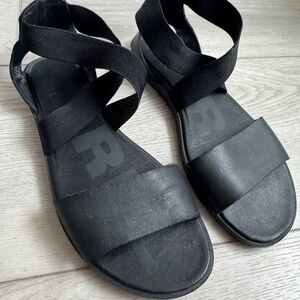 Sorel Ella Black Sandals